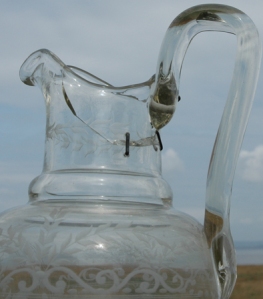  glass water jug.
