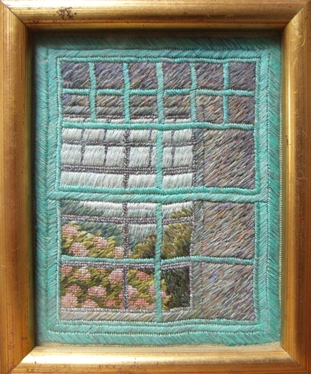 Cornish window embroidery