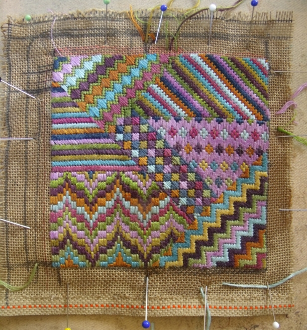 stretching cnavs embroidery