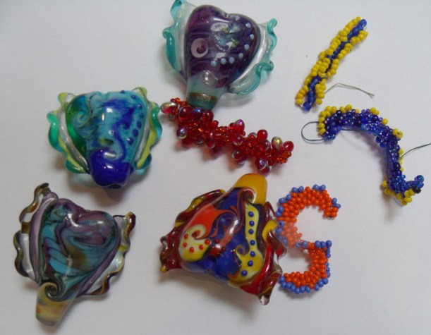 Hand made glass beads