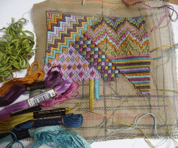 crazt embroidered canvaswork