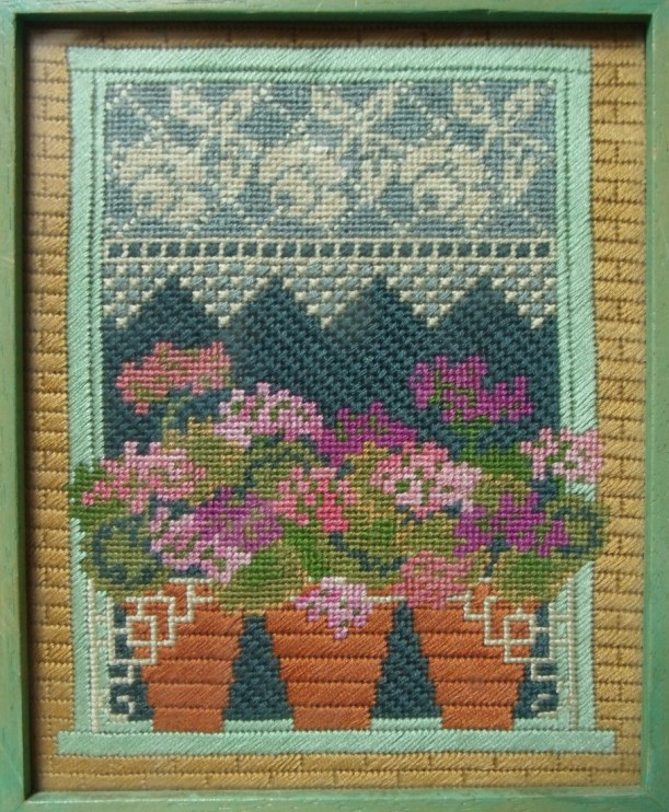 French geranium window