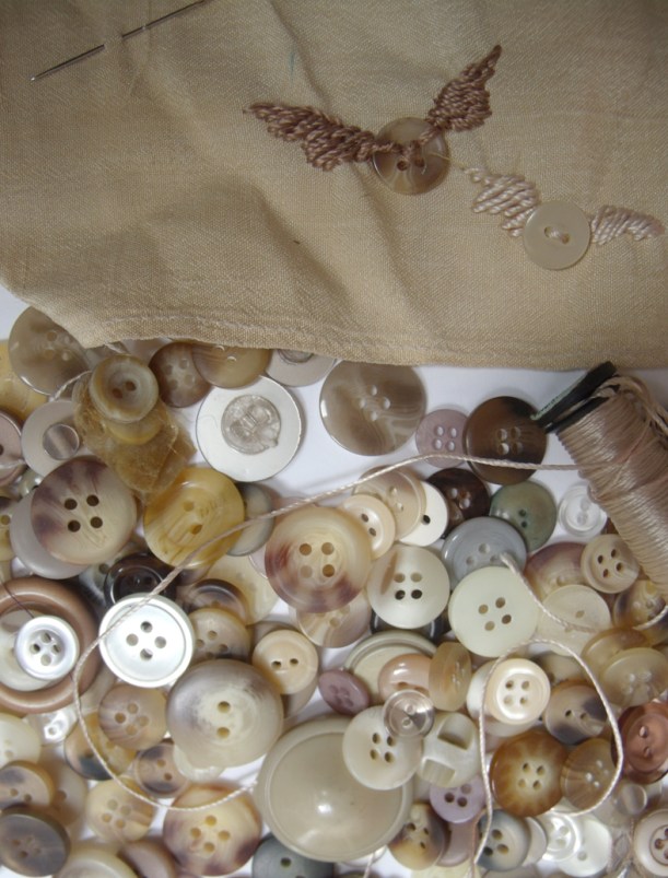 beige buttons