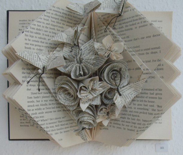 folded book sculpture